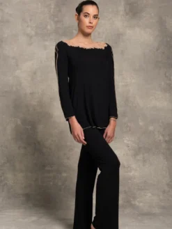 Modal Pyjama GINOSA In Schwarz Mit Spitze Von Paladini 6 Modal Pyjama GINOSA In Schwarz Mit Spitze Von Paladini -Pink Zebra modal pyjama ginosa 966 schwarz paladini 5 1