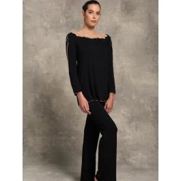 Modal Pyjama GINOSA In Schwarz Mit Spitze Von Paladini 3 Modal Pyjama GINOSA In Schwarz Mit Spitze Von Paladini