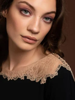 Modal Pyjama GINOSA In Schwarz Mit Spitze Von Paladini 7 Modal Pyjama GINOSA In Schwarz Mit Spitze Von Paladini -Pink Zebra modal pyjama ginosa 966 schwarz paladini 6