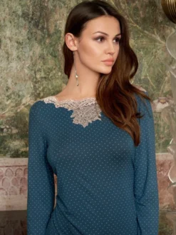 Pyjama MEGAN Petrol Aus Modal Von Imec -Pink Zebra modal pyjama megan 71705 petrol imec