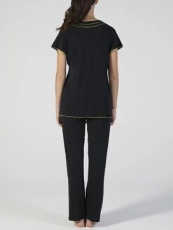 Modal Pyjama Schwarz-kiwigrün Von Verdiani -Pink Zebra modal pyjama schwarz 4521 verdiani 2