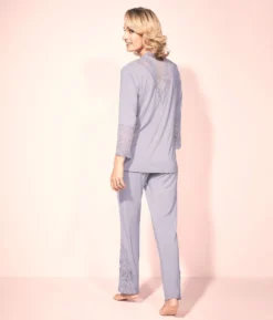 Pyjama Mit Modal PEONY FLORALE Von Triumph -Pink Zebra modal pyjama spitze peony florale 10190982 lavendel triumph