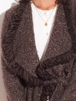 Kuscheliger Morgenmantel Mit Mohair Braun Von Chiara Fiorini -Pink Zebra mohair cardigan g0627 braun chiara fiorini 2