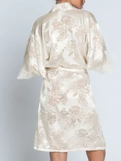 Ausbrenner Morgenmantel BELLISSIME AMOUR Mit Spitze Von Lise Charmel -Pink Zebra morgenmantel bellissime amour alj2032 cremeweiss lise charmel 3