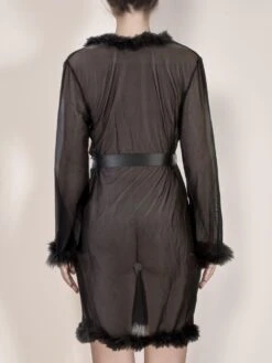 Morgenmantel Mit Federn MARILYN Schwarz Von Escora 13 Morgenmantel Mit Federn MARILYN Schwarz Von Escora -Pink Zebra morgenmantel federn marilyn schwarz 1622 e241 escora 6