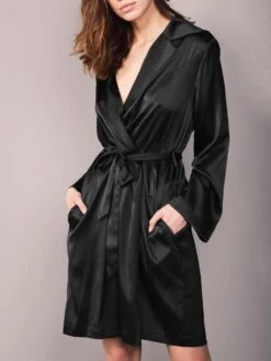 Stretchseide Kimono SLOANE STREET Exclusiv Eva B. Bitzer -Pink Zebra morgenmantel kurz 27319263 sloane street schwarz eva bitzer 2