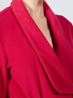 Fleece Morgenmantel Lang LAMPONE Himbeer-rot Von Verdiani Mit Viscose -Pink Zebra morgenmantel lang fleece magenta rot 4625 verdiani donna 2