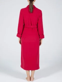 Fleece Morgenmantel Lang LAMPONE Himbeer-rot Von Verdiani Mit Viscose -Pink Zebra morgenmantel lang fleece magenta rot 4625 verdiani donna