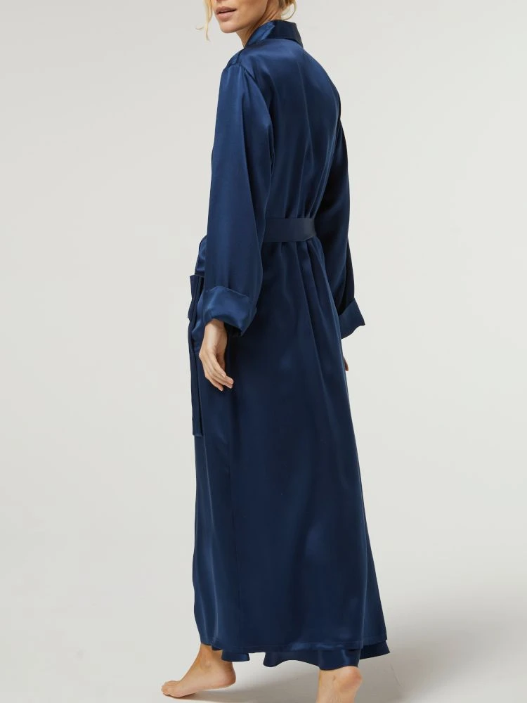 100% Seide Morgenmantel Lang GIGLIOLA Uni Von Vivis 7 100% Seide Morgenmantel Lang GIGLIOLA Uni Von Vivis – Bild 5