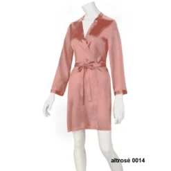 100% Seide Morgenmantel SOIE LASER Kurz Von Marjolaine -Pink Zebra morgenmantel seide laser altrose marjolaine 2 1 1 1