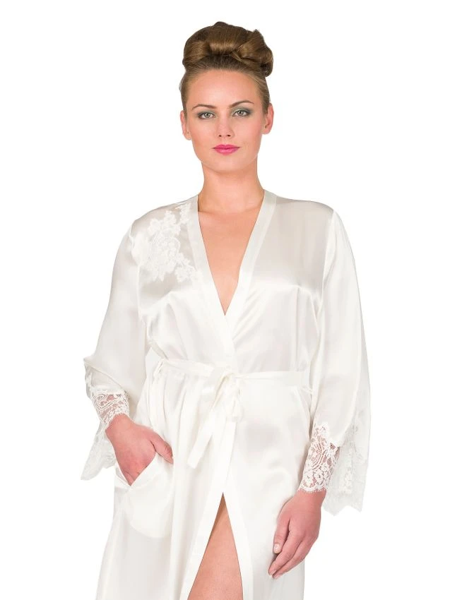 Seide Morgenmantel JARDIN Exklusiv Von Marjolaine 6 Seide Morgenmantel JARDIN Exklusiv Von Marjolaine – Bild 4