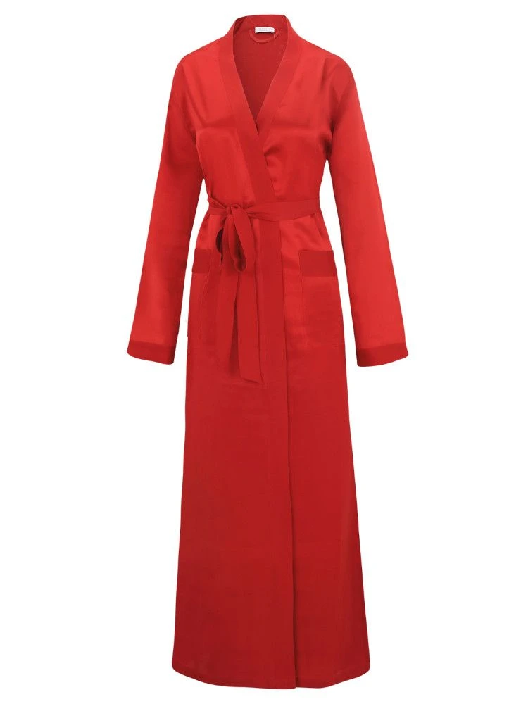 100% Seide Morgenmantel Lang KLASSIK SATIN Von Eva B. Bitzer 8 100% Seide Morgenmantel Lang KLASSIK SATIN Von Eva B. Bitzer – Bild 6