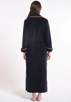 Fleece Morgenmantel Lang NERO Schwarz-nougat Von Verdiani Mit Viscose 9 Fleece Morgenmantel Lang NERO Schwarz-nougat Von Verdiani Mit Viscose -Pink Zebra morgenmantel viscose fleece lang schwarz sand 4844 verdiani 2