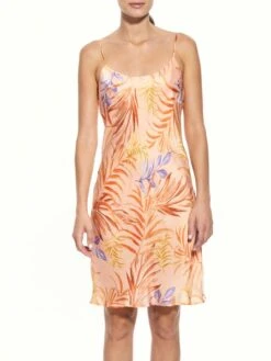 100% Seide Nachthemd LEANDRA Blättermuster Von Eva B. Bitzer -Pink Zebra nachthemd 12312678 42sorbet eva bitzer 2 1