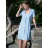 Modal Nachthemd SUMMER CIELO No. 2 Himmelblau Von Chiara Fiorini -Pink Zebra nachthemd hellblau cfl2207 chiara fiorini