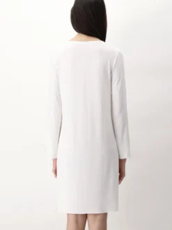 Modal Langarm Nachtkleid MACRAMÉ MODAL Cremeweiß Von Luna Di Seta -Pink Zebra nachthemd modal weiss vlst60857 luna di seta 2