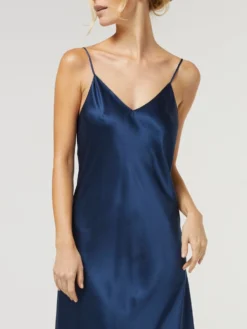 100% Seide Nachthemd CAROLINE Von Vivis -Pink Zebra nachthemd seide caroline v00003 nachtblau vivis