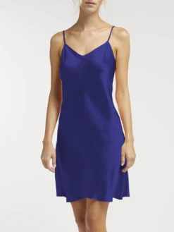 100% Seide Nachthemd CAROLINE Uni Von Vivis -Pink Zebra nachthemd seide caroline v00003 zaffiro vivis 2 2 1 1