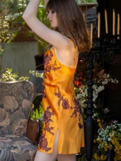 Seidennachthemd NYMPHE No. 1 Kurz Stretchseide Marjolaine -Pink Zebra nachthemd seide nymphe cuivre violet 4nym0101 marjolaine 2 1