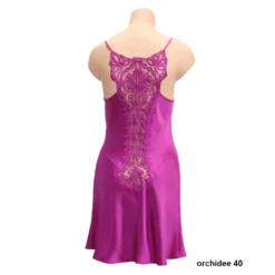 Seidennachthemd Seide SOIE UNIE "177" Von Marjolaine 19 Seidennachthemd Seide SOIE UNIE "177" Von Marjolaine -Pink Zebra nachthemd seide soie unie 177 orchidee 40 marjolaine 1