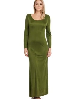 Langarm Nachthemd ADELE Uni Von Gattina Mit Seide 11 Langarm Nachthemd ADELE Uni Von Gattina Mit Seide -Pink Zebra nachtkleid langarm wirkseide moosgruen 390048 gattina 1