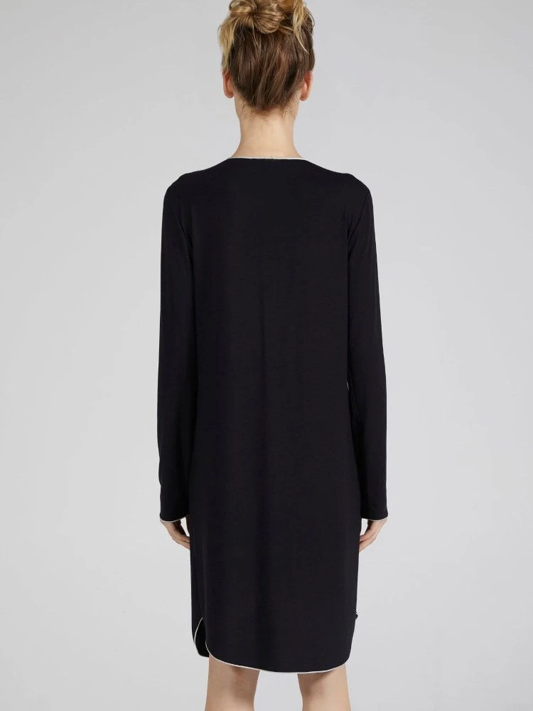 Modal Nachtkleid WKND No. 3 Knielang Schwarz-puder Von Verdiani 6 Modal Nachtkleid WKND No. 3 Knielang Schwarz-puder Von Verdiani – Bild 4