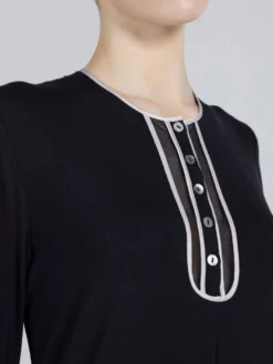 Modal Nachtkleid WKND No. 3 Knielang Schwarz-puder Von Verdiani 8 Modal Nachtkleid WKND No. 3 Knielang Schwarz-puder Von Verdiani -Pink Zebra nachtkleid modal knielang schwarz 3609 verdiani weekend