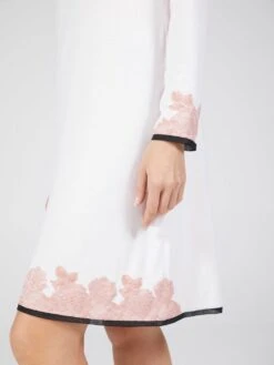 Modal Langarm Nachtkleid ANGEL No. 2 Zart-rosé Von Verdiani -Pink Zebra nachtkleid modal knielang weiss 4606 verdiani donna 3