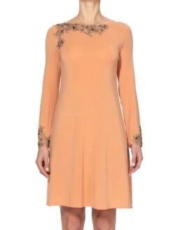 Modal Nachtkleid LOVELY Mandarine Apricot Von Ritratti -Pink Zebra nachtkleid modal lovely72916 mandarine ritratti 3