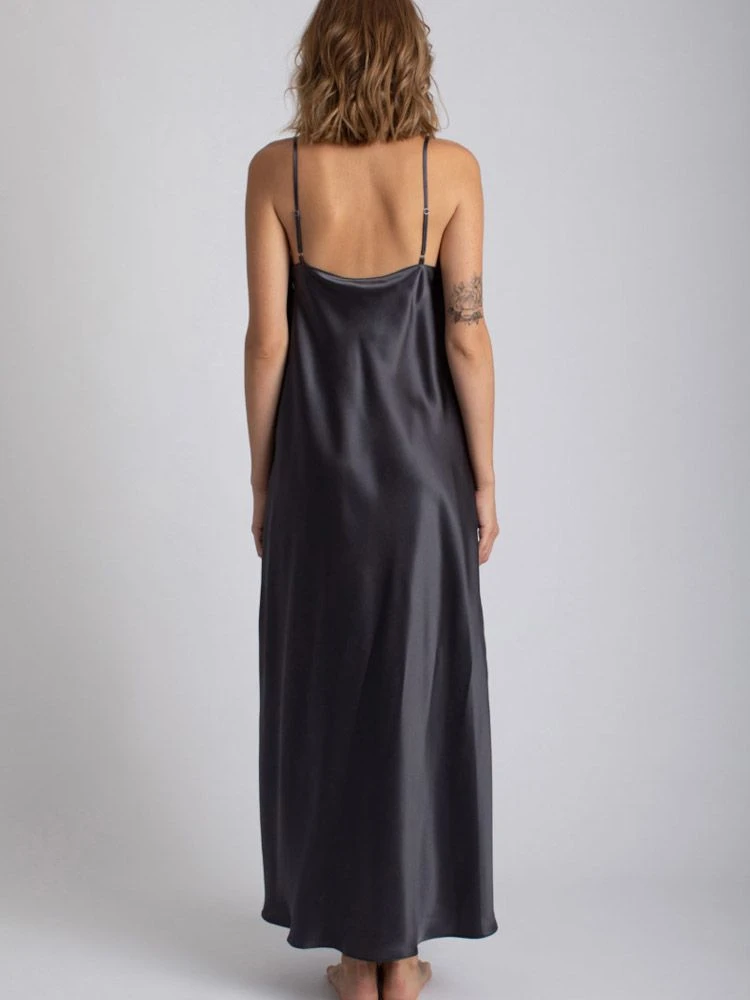 100% Seide Nachtkleid Lang DORINE Uni Von Vivis 21 100% Seide Nachtkleid Lang DORINE Uni Von Vivis – Bild 19