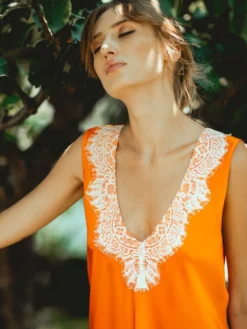 Seide Nachthemd LESLIE Mandarine Orange Von Vivis 10 Seide Nachthemd LESLIE Mandarine Orange Von Vivis -Pink Zebra nachtkleid seide leslie v00641 mandarine orange vivis