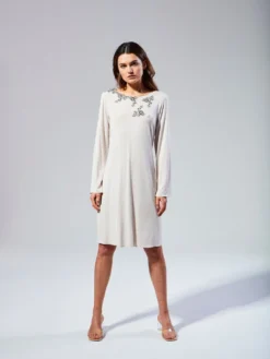 Modal Langarm Nachtkleid VERA Edel Von Fürstenberg -Pink Zebra nachtshirt langarm beispiel 2 1 1