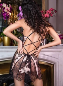 Seide Neglige NYMPHE No. 3 Kurz Exklusiv Marjolaine 31 Seide Neglige NYMPHE No. 3 Kurz Exklusiv Marjolaine -Pink Zebra neglige nymphe boudoir noir 4nym0103 marjolaine 3 1 1