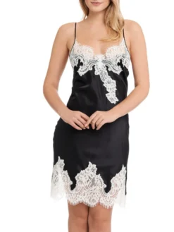 Seide Neglige MAILIN Mit Spitze Von GATTINA 16 Seide Neglige MAILIN Mit Spitze Von GATTINA -Pink Zebra neglige seide 393303 schwarz weiss gattina 2