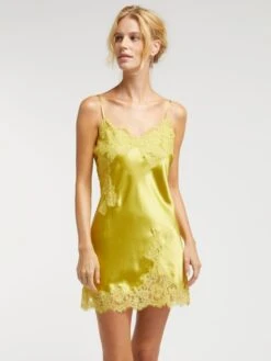 Seide Neglige LUANA Von Vivis -Pink Zebra neglige seide luana v00128 senfgelb vivis