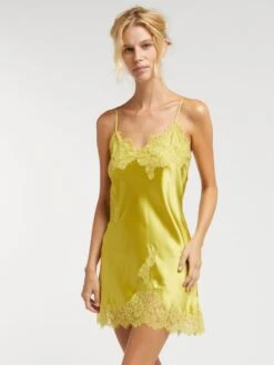 Seide Neglige LUANA Von Vivis -Pink Zebra neglige seide luana v00128 senfgelb vivis 4