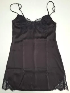 Negligé HUILEN Von Cotton Club Mit Seide Und Spitze -Pink Zebra neglige seide spitze schwarz huilen cotton club