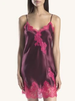 Seide Negligé SOIE D´AMOUR Mit Spitze Von Aubade -Pink Zebra negligee seide beere ms40 soie d amour aubade 5 3