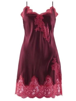 Seide Negligé SOIE D´AMOUR Mit Spitze Von Aubade -Pink Zebra negligee seide beere ms40 soie d amour aubade 3
