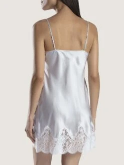 Seide Negligé SOIE D´AMOUR Mit Spitze Von Aubade -Pink Zebra negligee seide silber ms40 soie d amour aubade 2 3