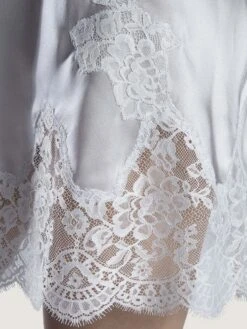 Seide Negligé SOIE D´AMOUR Mit Spitze Von Aubade -Pink Zebra negligee seide silber ms40 soie d amour aubade 4 3