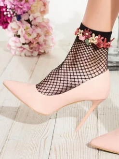 Söckchen DAFFODIL Von Trasparenze -Pink Zebra netzsoeckchen daffodil calzino schwarz trasparenze 3