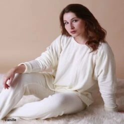 Kuschel-Baumwolle Pullover / Bigshirt CASUAL Von GATTINA -Pink Zebra pullover casual 384866 vanille gattina 1