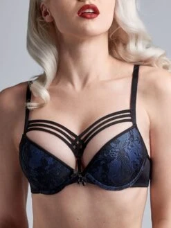 Push-Up BH DAME DE PARIS STYLE Bijou Blue Von Marlies Dekkers -Pink Zebra push up bh 19531 dame de paris style blau marlies dekkers 1