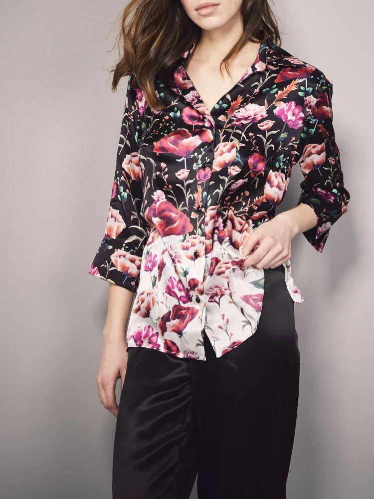 100% Seide Pyjama ROSES Von Eva B. Bitzer 6 100% Seide Pyjama ROSES Von Eva B. Bitzer – Bild 4