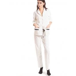 Pyjama HEARTS Weiss-schwarz Von Fiori Di Chiara Mit Baumwolle 3 Pyjama HEARTS Weiss-schwarz Von Fiori Di Chiara Mit Baumwolle