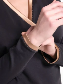 100% Baumwolle Pyjama NERO Schwarz-gold Von Verdiani -Pink Zebra pyjama bio baumwolle schwarz 4842 verdiani 3