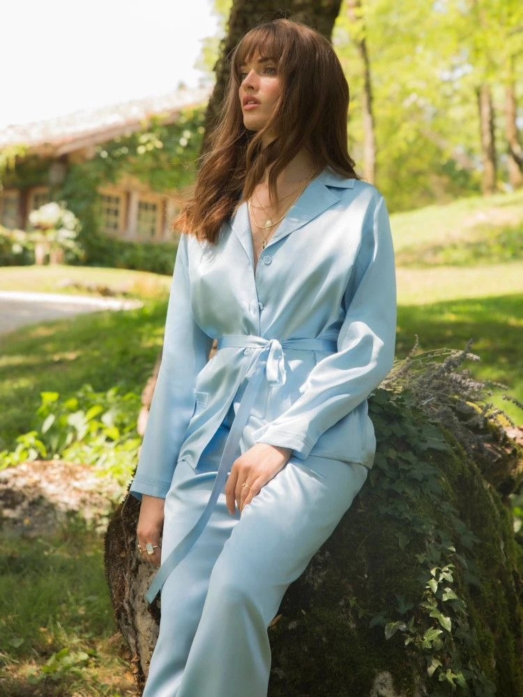 Seidenpyjama SOIE UNIE 100% Seide Marjolaine 11 Seidenpyjama SOIE UNIE 100% Seide Marjolaine – Bild 9