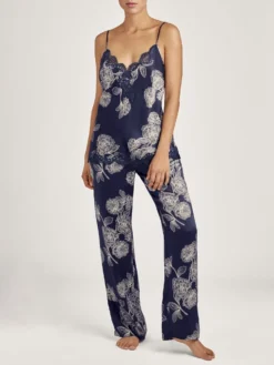 100% Seide Hose TOI MON AMOUR Von Aubade -Pink Zebra pyjamahose toi mon amour qs60 nachtblau aubade 4