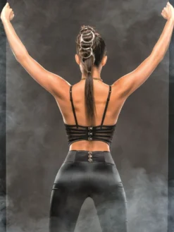 Satin Bustier FENICE Von RCrescentini Black Mirror -Pink Zebra rcrescentini bustier 9om fenice hose 9oh michonne satin schwarz 1